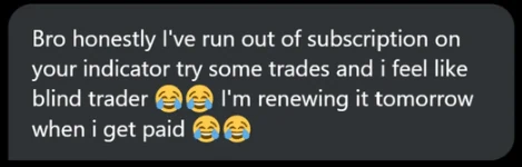 Member message: I've run out of subscription and I feel like a blind trader. I'm renewing it tomorrow