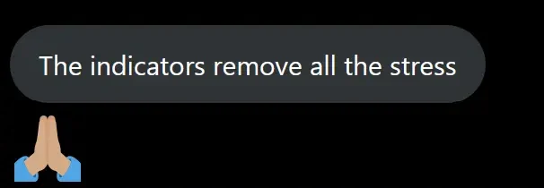 Member message: The indicators remove all the stress